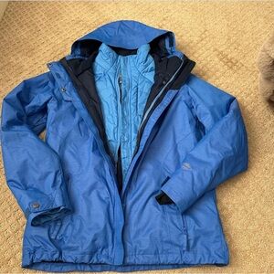 Men's Blue Hooded Jacket